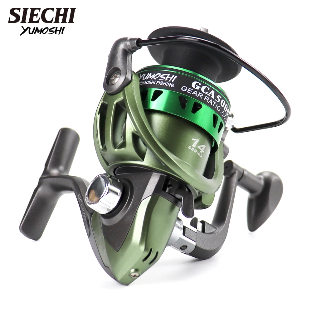 

SIECHI Рыболовная катушка спиннинг серия 1000-7000 металлические Колесо Катушки для карпа для морской высокоскоростной соленой воды 5,5: 1