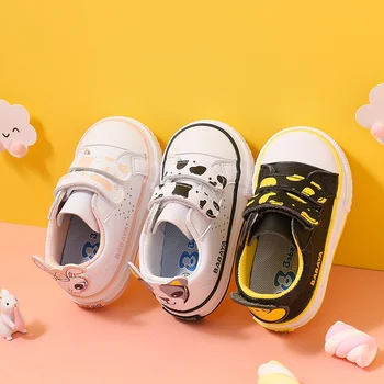 

children's board shoes baby shoes soft soles 1-3 boys' walking shoes girls' small white shoes kindergarten indoor shoes