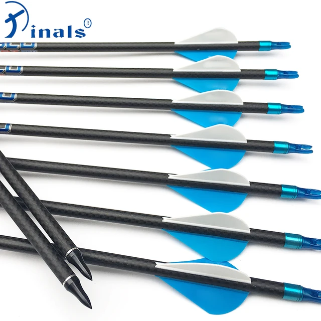 US $71.60 Archery Weave Carbon Arrows Shaft Grain Points Compound Recurve Hunting Shooting