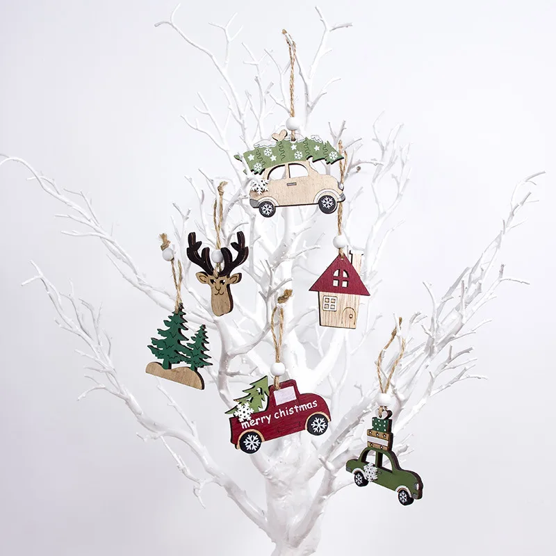 Рождественское украшение дом деревянный Рождественский олень Deco Noel Mery Рождество
