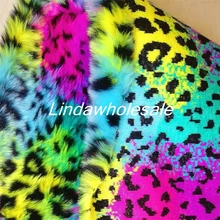 Разноцветный жаккардовый Леопардовый принт, кроличий мех, искусственный мех, войлочная ткань
