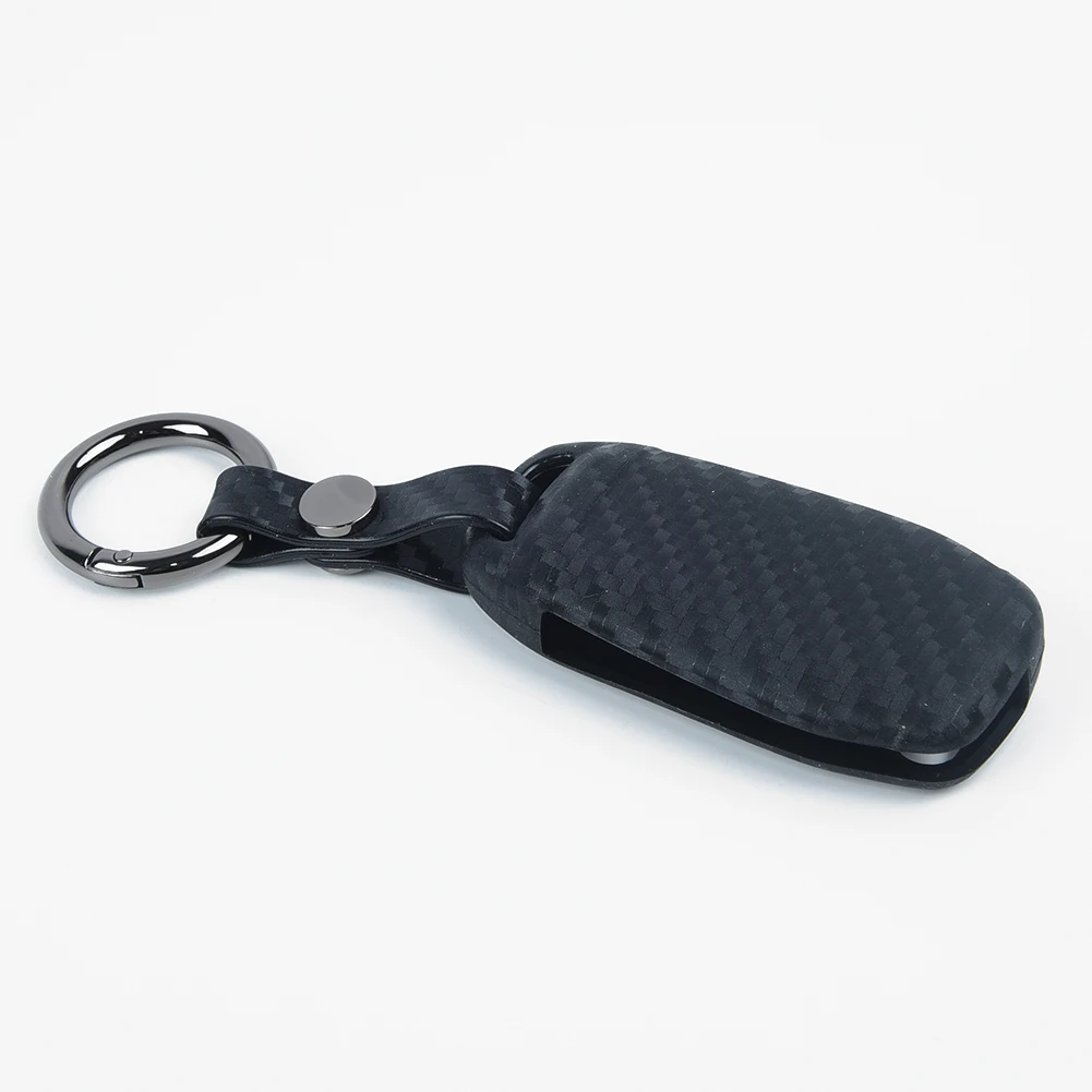 

1pcs Carbon Fiber Car Key Case Fob Cover Accessories For Ford Mondeo Ranger Explorer