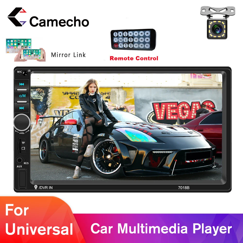 Автомагнитола Camecho 2Din автомобильный мультимедийный плеер 7 дюймов стерео TF AUX