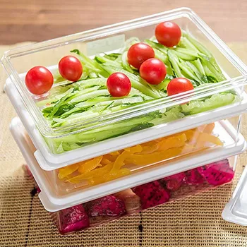 

Kitchen Fridge Freezer Space Saver Organizer Drawer Refrigerator Fresh-keeping Storage Box Rack Transparent Sealed Organizer