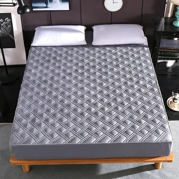 

Thick Mattress Protector Pad Covers Anti-mite Quilted Bed Cover Plus Cotton Mattress Cover 8 Color 120/150/180*200cm Bed Topper