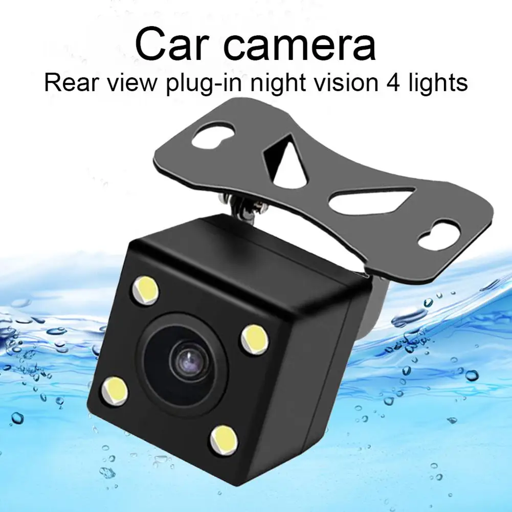 Hd Car Reverse Camera 4 Leds Night Vision Rear View Light Universal Car ...