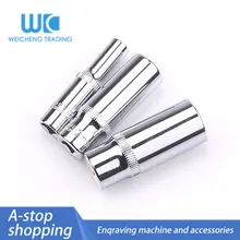 Ratchet Wrench Extended Hexagonal Socket Auto Repair Hardware Tool Metric 6.3mm 1/4 Extended Small Flying Socket Combination