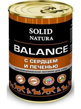 

Solid Natura balance heart and liver for dogs 0,34 kg 15 PCs