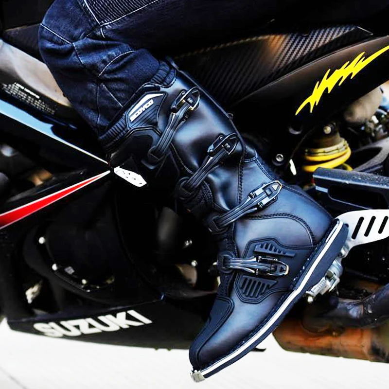 SCOYCO moto rcycle Водонепроницаемый сапоги moto туфли в деловом стиле; bota; moto крест non-slip drop Сопротивление гоночный загрузки Профессиональный moto rboats