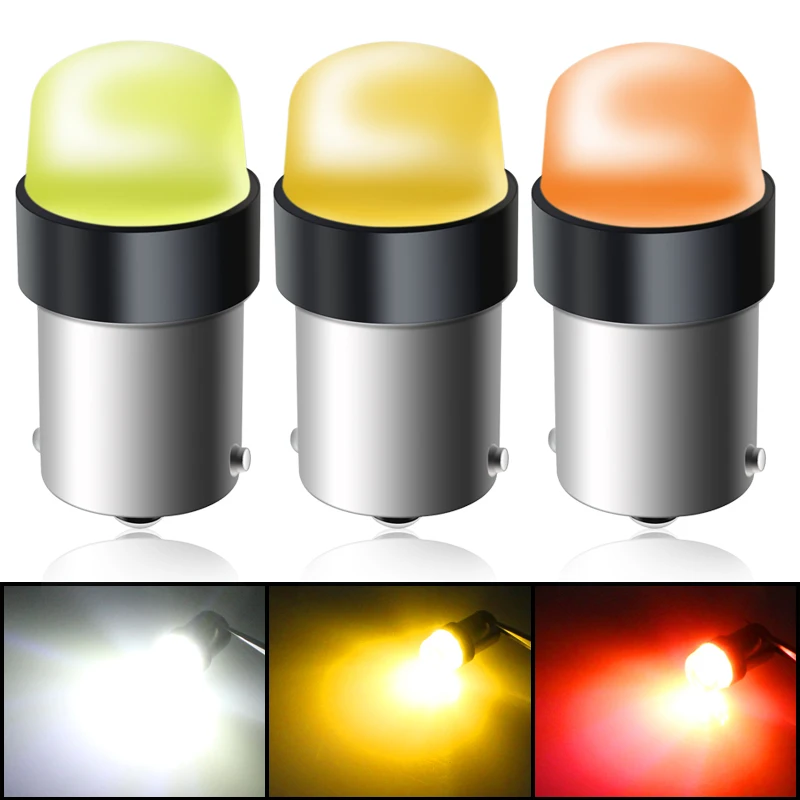 

1pcs P21/5W BAY15D LED Orange Car Brake Reverse Light Bulb for VW Passat B5 B6 Polo Golf 4 5 Chevrolet Cruze Lada Granta RAM