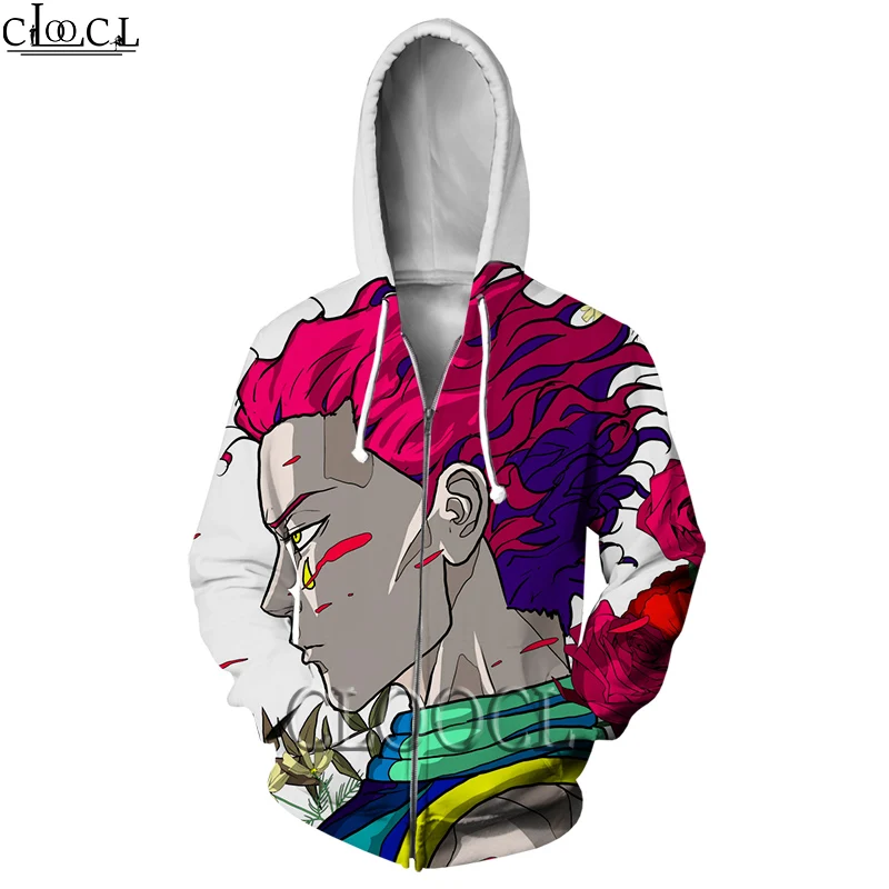 

HX Japanese Anime Hunter X Hunter Men Women Zipper Hoodies Sweatshirts Fashion Autumn 3D Print Casual Harajuku Clothes Hoody