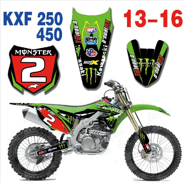 Мотоцикл Фоновые наклейки команда графическая звезда наклейка для Kawasaki KX250F KXF 250 KX 250F KXF250 2013