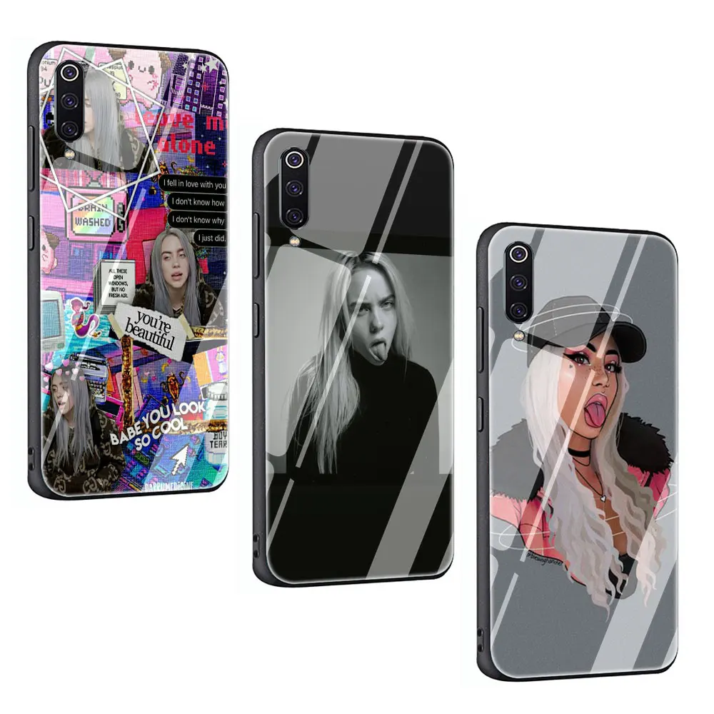 Billie Eilish 13 девушка закаленное стекло чехол для Xiaomi 8 Lite A1 A2 9 Redmi Note 5 6 7 Pro 6A 4X F1