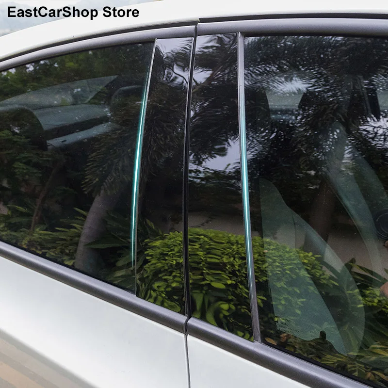 Car Door Window Middle Column Trim Decoration Protection Strip PC Stickers for Skoda Superb 2021 2020 2019 2018 2017 2016