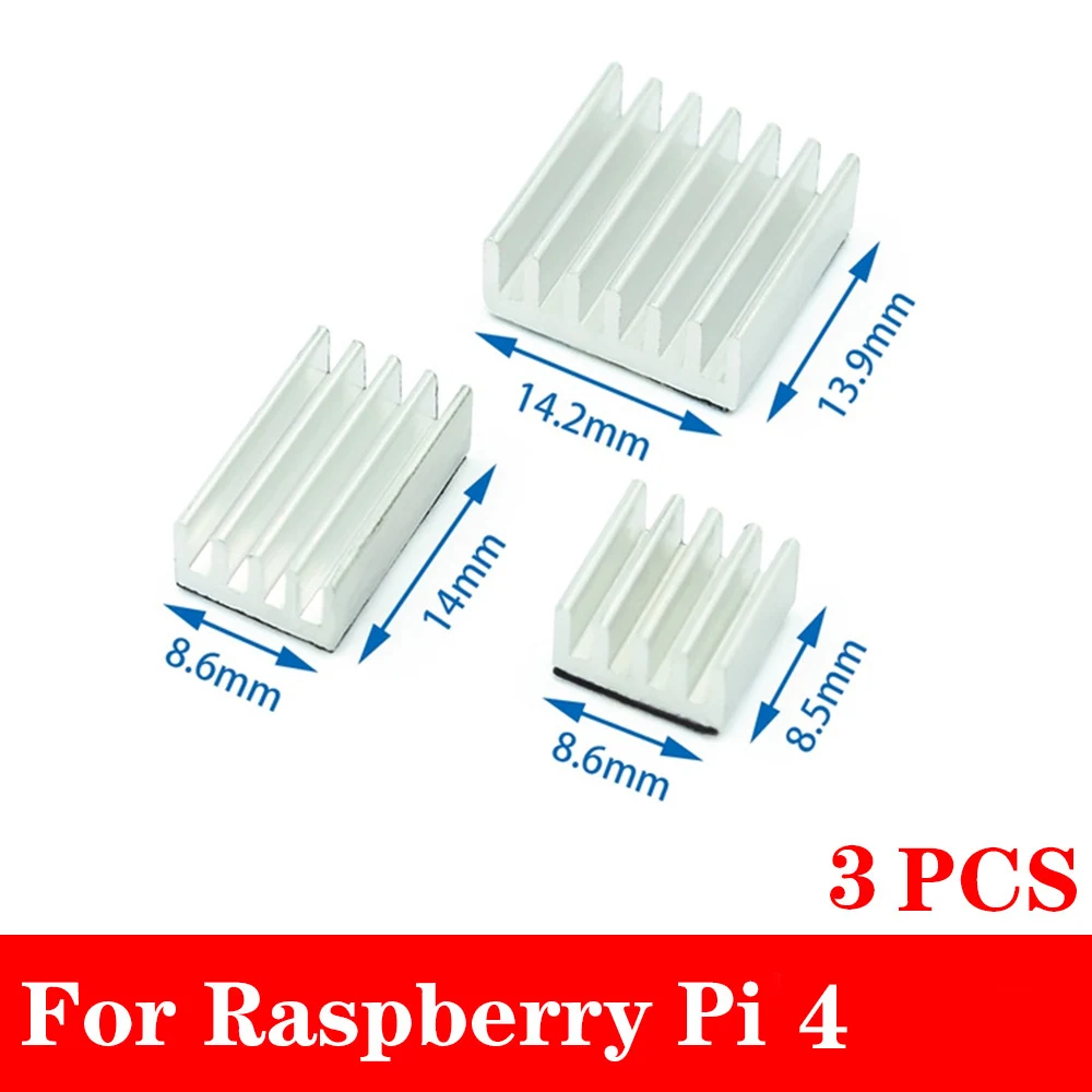 Raspberry Pi 2/3/4 Модель B+ плюс Алюминий теплоотвод для электронного чипа рассеивание тепла Охлаждение Колодки Raspberry Pi радиатора - Цвет: For Pi 4B Sliver