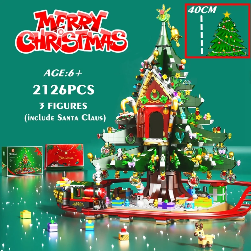 Christmas City 2022 New 2022 Christmas City Santa's Sleigh Santa Claus Visit Gift Pack Snowman  Model Building Blocks Bricks Toys For Children Gifts - Blocks - Aliexpress