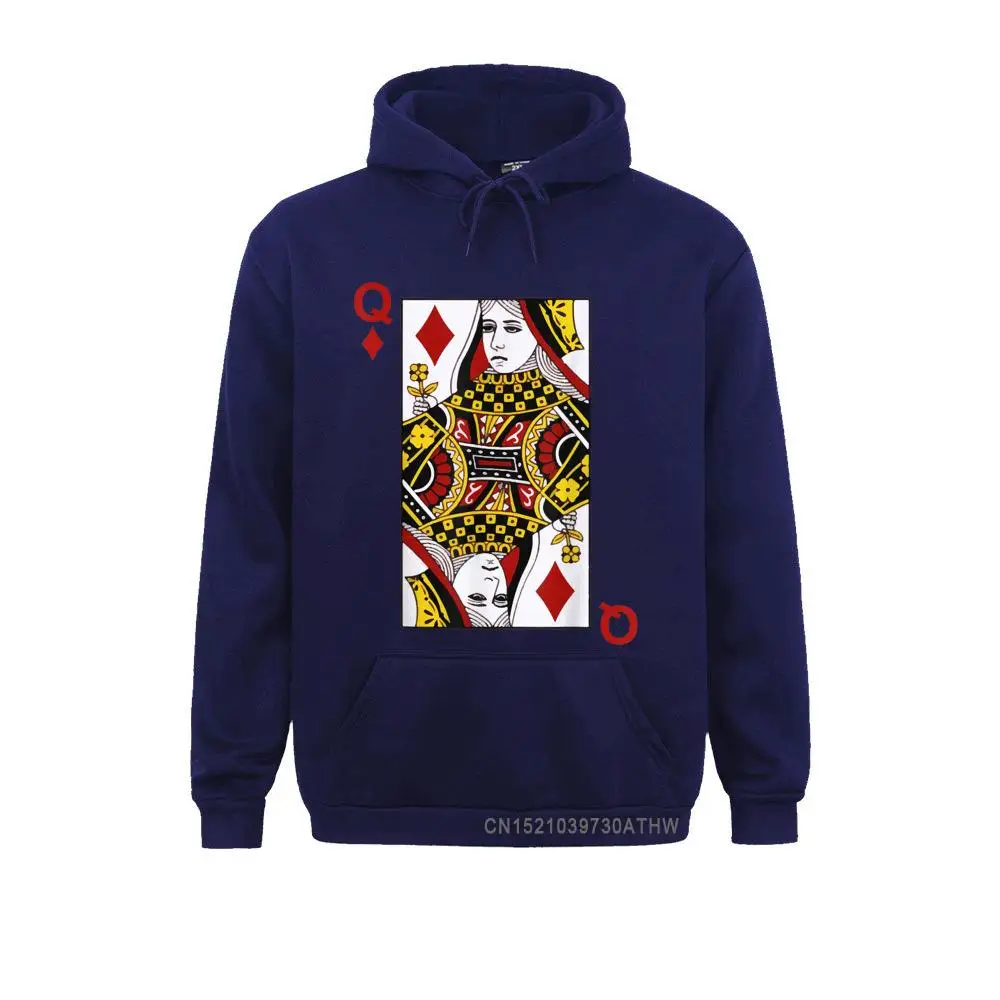 2021 Discount Mens Sweatshirts Queen of Diamond Tshirt Blackjack Cards Poker 21 Q Tee shirt__3458 Hoodies Long Sleeve Hoods Normal Queen of Diamond Tshirt Blackjack Cards Poker 21 Q Tee shirt__3458navy