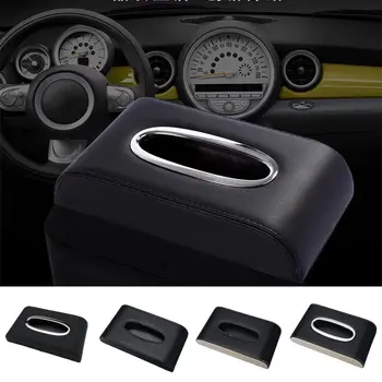 

4 Types Auto Leather Tissue Box Home Car Napkin Towel Paper Holder Storage Organizer Case Car Dashboard Box Interior Accessories