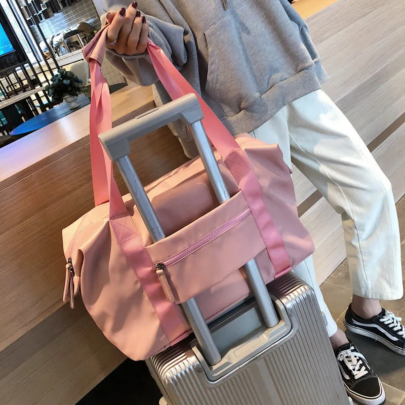 

Female Carry On Luggage Travel Bag Bags Men Nylon Duffle Dry Wet Women Handbag Portable Tote Traveling Bags For Ladies