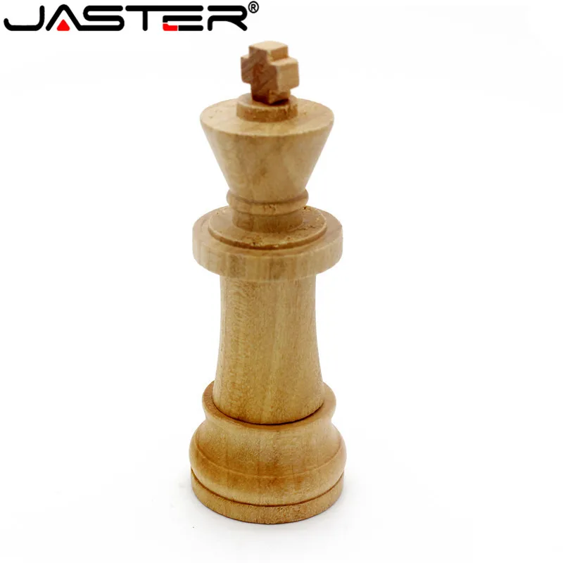 Jaster Pendrive Xadrez Internacional de Madeira Usb Criativo 4gb 16gb 32gb 64gb - Imagem 2