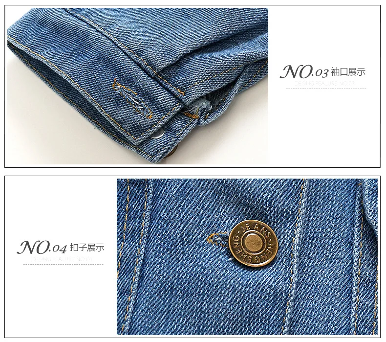 Denim Jackets Girls Boys Spring Autumn Coat Children's Clothing denim Coat Top Outerwear Leisure Baby Kids Jeans Coats 2-10Y