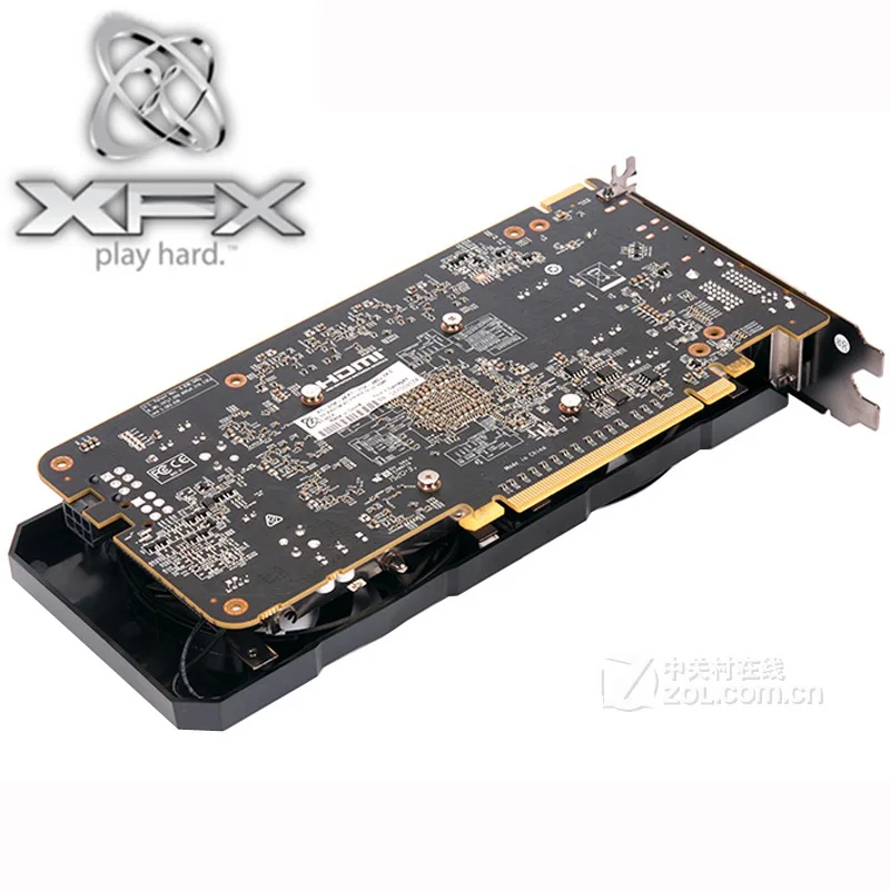 Видеокарта XFX R9 370 2 Гб, 256Bit GDDR5 для AMD R9 300 серии карт R9370 2 Гб HDMI DVI Radeon R9 370 1024SP, б/у-5