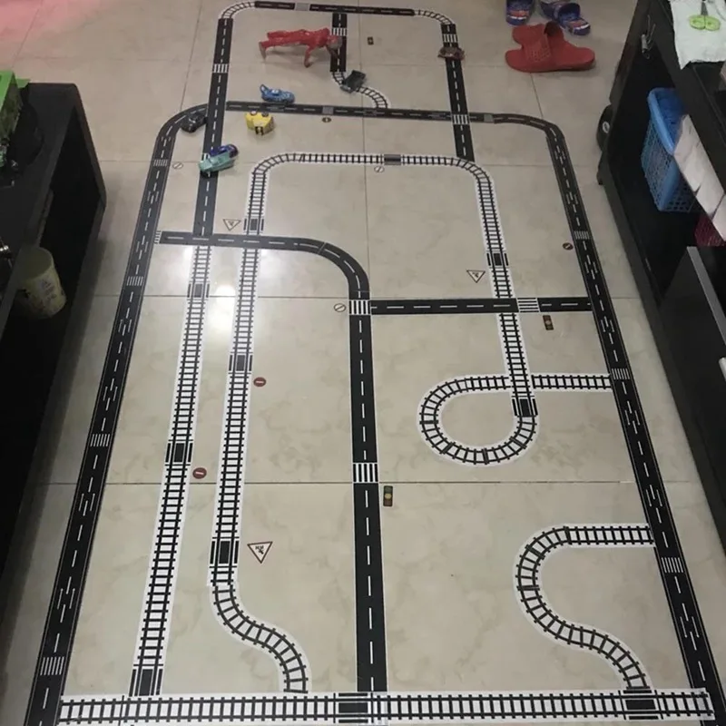 Автомобиль железнодорожная дорога Съемная игровая комната DIY дорожка напольная