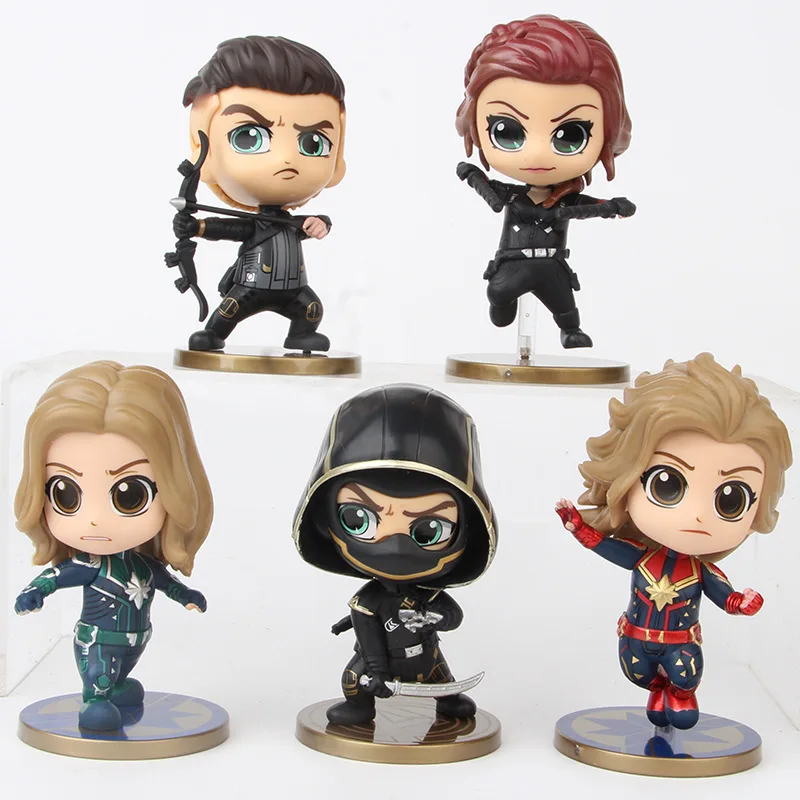 5pcs/set Avengers Endgame Captain Marvel Black Widow Hawkeye Ronin PVC Figures Collectible Model Toys 13cm | Игрушки и хобби