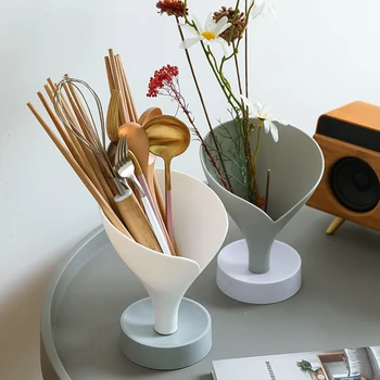 

Multifunctional Creative Chopsticks Cage Funnel Drain Soup Spoon Tableware Home Kitchen Shelf Storage Rack Household