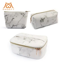 MAGEFY 3 шт. сумки для макияжа портативная дорожная косметичка водонепроницаемый Органайзер многофункциональный чехол золотая молния мраморная косметичка