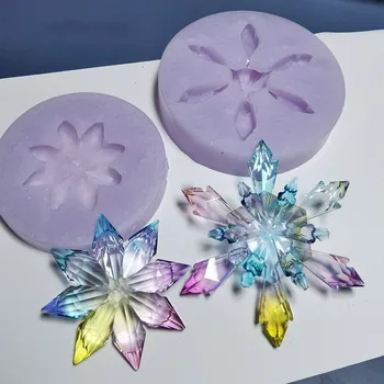 

Cake Decoration Accessories Silicone Christmas Molds Snowflakes Mold Resin Keychain Mold Fondant Cake Mold Ice Mold Baking