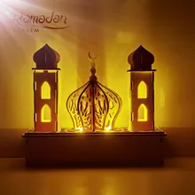 

Eid Ramadan Kareem Ramadan Decor Eid Mubarak Light Ornament Islamic Eid Gift Muslim Lantern Palace Light Eid Party Decor