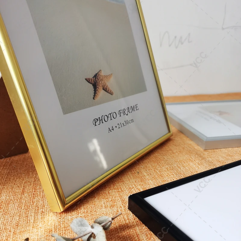Aluminum Photo Frame For Wall Hanging With Plexiglass Metal Picture Frame For Pictures Poster Classic Certificate photo frame