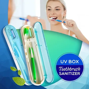 

Antibacteria Ultraviolet Toothbrush Holder Portable Sterilizer Toothbrush Cleaner UV Toothbrush Storage case Sterilizer dropship