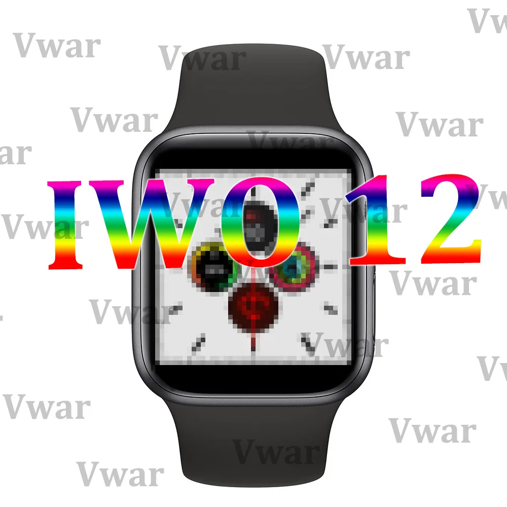 IWO 12 умные часы серии 5 IWO12 умные часы для Apple iPhone IOS Android 40 мм ЭКГ монитор сердечного ритма PK iwo 11 8 plus 9 10 - Цвет: IWO12 Black