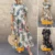 ZANZEA Fashion Summer Maxi Dress Женский печатный сарафан Повседневный С Коротким Рукавом Vestidos Женский халат с высокой Талией Femme