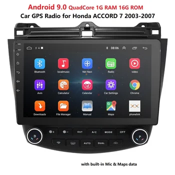 

10 Inch Android 9.0 Quad Core Car NON DVD player GPS Navigation Multimedia Player for For Honda Accord 7 2003,2004-2007