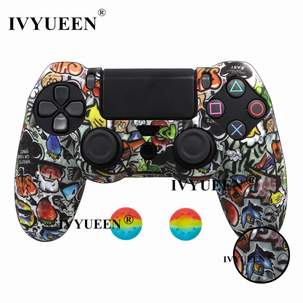 for PlayStation 4 ps4 Pro slim controller silicone case skin 26