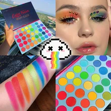 Горячая Красота глазурованная 39 цветов блестящая матовая палитра теней для век флуоресцентная Радужная палитра для макияжа