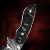 TURENZ-Full Tang Damascus Steel Fixed Blade Knife Steel Survival Hunting Tools Outdoor Camping Tools Wooden Handle Knives Gifts 4