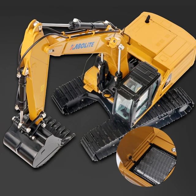 HUINA 1/16 Kabolite K336GC Metal Remote Control Hydraulic Excavator RC Model Toy Pump Motor ESC 4