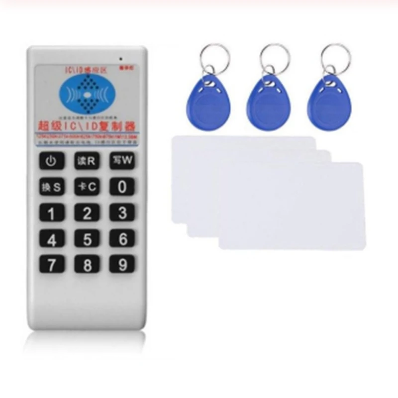 

Handheld RFID Card Reader Writer 125KHz-13.56MHZ Copier Duplicator ID Tags Programmer with Key Card Replicator ID/IC Card Cloner