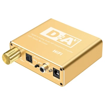 

VEGGIEG 192KHz Digital Optical Fiber Coaxial to Analog Stereo RCA L/R 3.5mm Jack o Adapter Converter