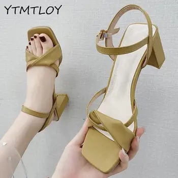 

Women Sandals 2020 Summer Shoes Woman Dress Shoes Weddging Shoes High Heels Pumps Ladies Shoes Leather Sandals Women