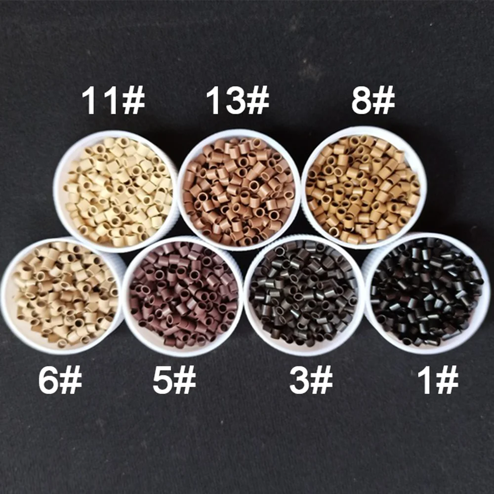 Ring Beads Ring Beads Hair Extensions Tools Hair Extensions Tools Nano Rings 3.0x2.4x3.0mm mini copper tube micro rings beads links for hair extension tools