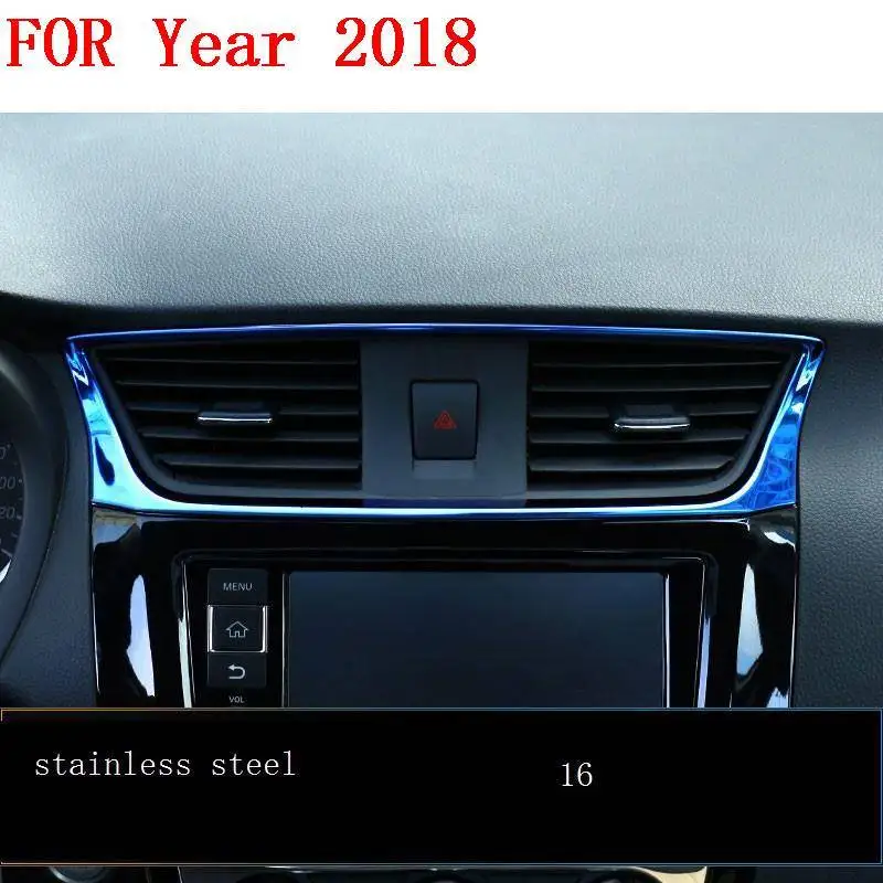 Automovil хромированная приборная панель, система управления, интерьер, лиха, стикер, Полоска, автомобильный Стайлинг 12 13 14 15 16 17 18 для Nissan Sylphy