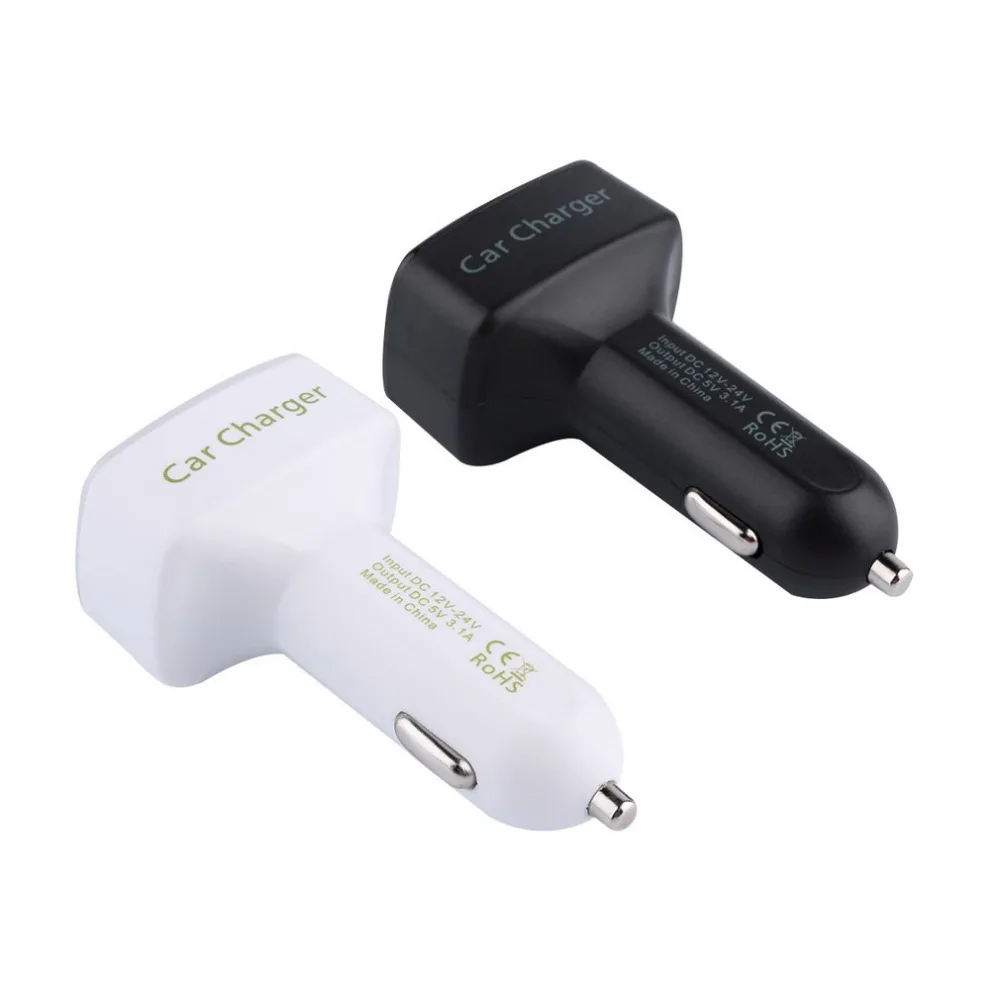 Новые автомобили высокого качества 4 в 1 3.1A Dual USB Автомобильное зарядное устройство цифровой дисплей Амперметр Вольтметр термометр Автомобиль Стайлинг