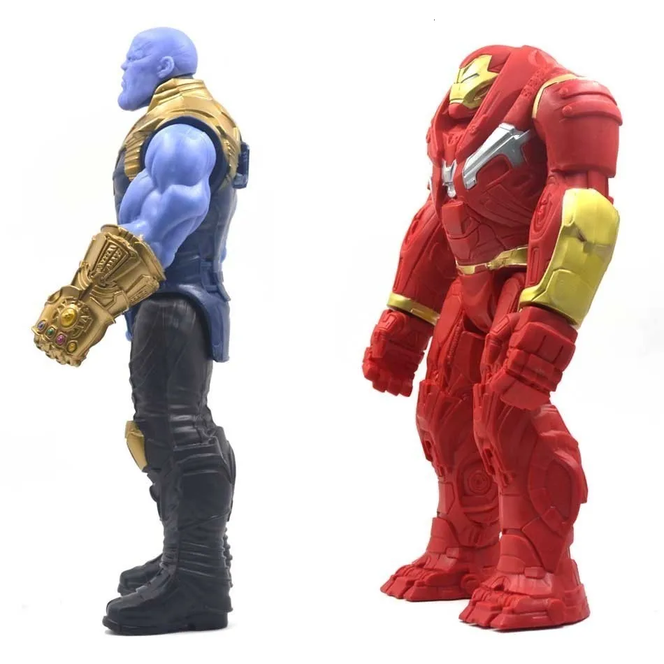 Игрушки Marvel мстители 30 см танос халкбастер Человек паук Железный человек Капитан