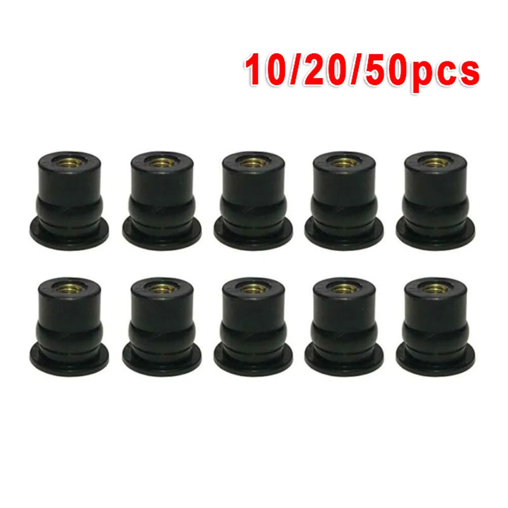 Мотоцикл Хорошо Гайка комплект лобовое стекло латунь+ черный M6x0.8mm Запчасти Замена Хорошо Гайка для ATV