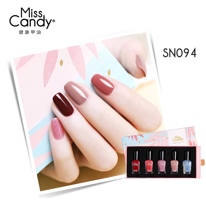 SN094 5-piece set Miss Candy набор для снятия лака для ногтей здоровая Зачистка нетоксичный тупой кошачий глаз Halo краситель пять бутылок дополнительно красочный лак для ногтей - Цвет: SN094 5-piece set